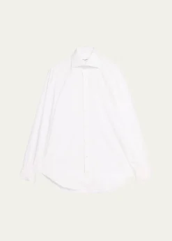 Cesare AttoliniMen's Solid Cotton Sport Shirt