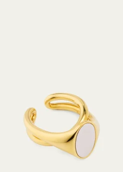 Charlotte ChesnaisChevaliere Initial Ring Two-Tone