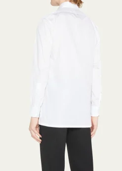 CharvetMen's Basic Solid Point-Collar Dress Shirt with French Cuffs
