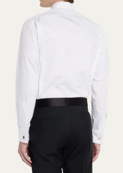 CharvetMen's Pique-Bib French Cuff Dress Shirt