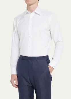 CharvetMen's Super Panama Cotton Dress Shirt