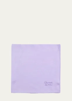 CharvetMen's Silk Logo-Print Pocket Square