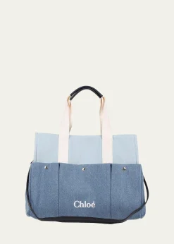 ChloeCotton Denim Changing Bag