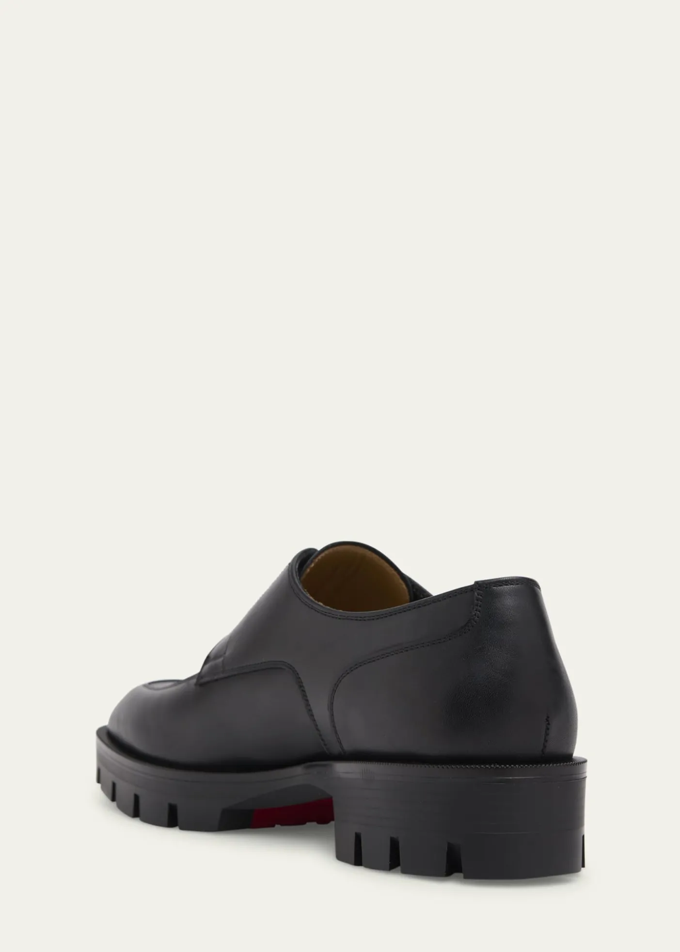 Christian LouboutinMen's Davisol Lion Leather Lug-Sole Derby Shoes