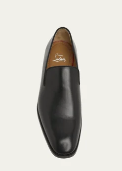 Christian LouboutinMen's Danny Flex Red-Sole Leather Loafers