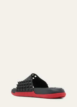 Christian LouboutinMen's Take It Easy Rubber Slide Sandals