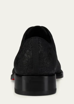 Christian LouboutinMen's Chambeliss Night Strass Jacquard Derby Shoes