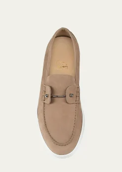 Christian LouboutinMen's Chambeliboat Nubuck Boat Shoes