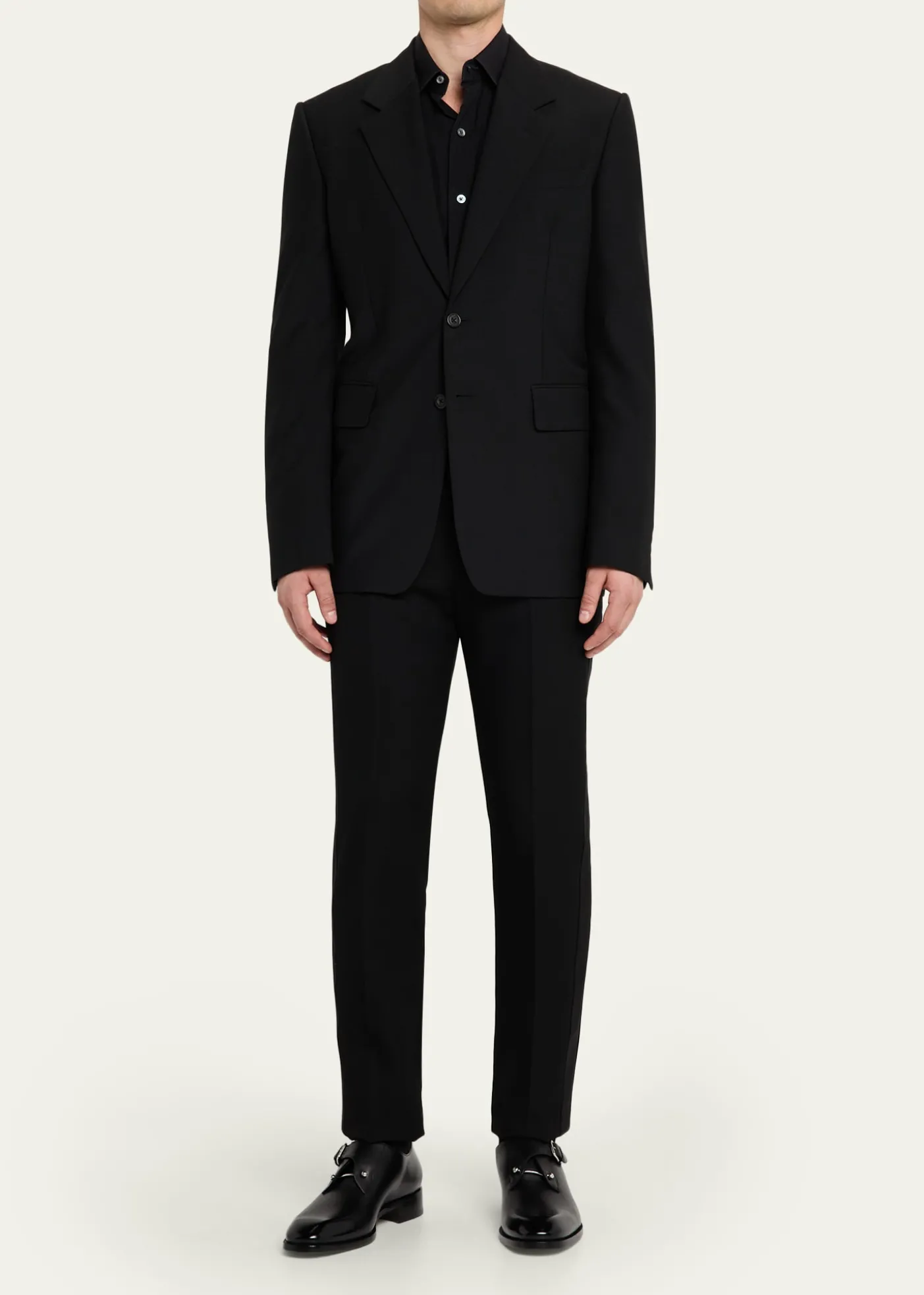 Christian LouboutinMen's Chambeli Monk-Strap Leather Loafers
