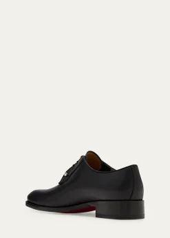 Christian LouboutinMen's Chambeliss Collar-Pin Leather Derby Shoes