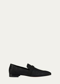 Christian LouboutinMen's Dandydeco Flat Jacquard Loafers