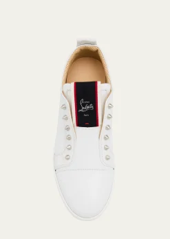 Christian LouboutinMen's F.A.V. Fique A Vontade Spiked Leather Slip-On Sneakers