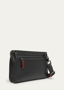 Christian LouboutinMen's Funky Leather Empire Spikes Crossbody Bag