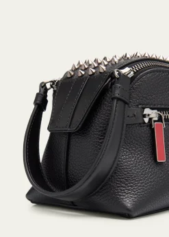 Christian LouboutinMen's Funky Leather Empire Spikes Travel Pouch