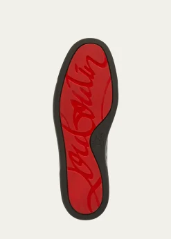 Christian LouboutinMen's Louis Junior Spiked Low-Top Sneakers