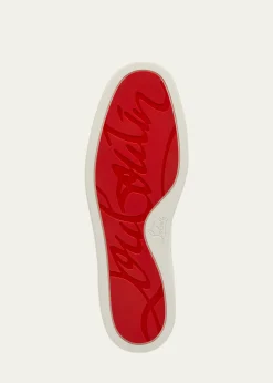 Christian LouboutinMen's Louis Junior Spiked Low-Top Sneakers