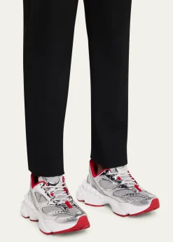 Christian LouboutinMen's So Flo Mesh & Metallic Leather Runner Sneakers