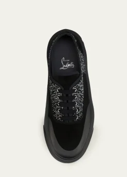 Christian LouboutinMen's Tactical Skate Red Sole Low-Top Sneakers