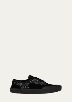 Christian LouboutinMen's Tactical Skate Red Sole Low-Top Sneakers