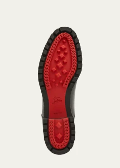 Christian LouboutinMen's Trapman Red Sole Leather Combat Boots