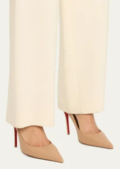 Christian Louboutin100mm Miss Z Leather Pointed-Toe Pumps