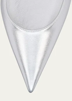 Christian Louboutin100mm Miss Z Metallic Leather Pumps