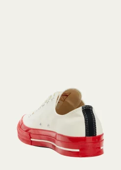 Comme des Garconsx Converse Men's PLAY Chuck 70 Low-Top Canvas Sneakers