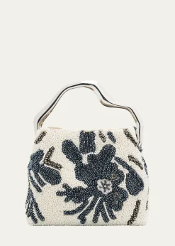 Cult GaiaSolene Mini Sculptural Beaded Top-Handle Bag