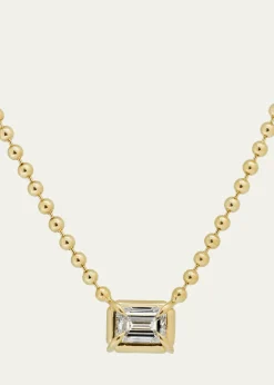 Dara KayeSolar Drop Emerald-Cut Lab-Grown Diamond Solitaire Necklace