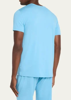 Derek RoseMen's Basel Micro Modal Stretch Crewneck T-Shirt