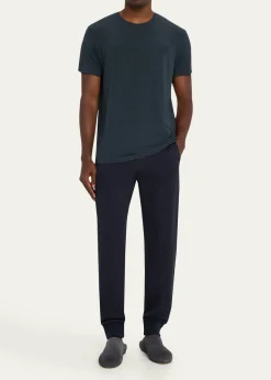 Derek RoseMen's Marl Crewneck Short-Sleeve Knit Tee