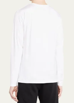 Derek RoseMen's Stretch Long Sleeve Crewneck T-Shirt