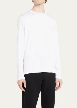 Derek RoseMen's Stretch Long Sleeve Crewneck T-Shirt