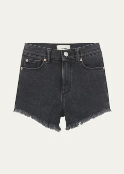 DL1961Girl's Lucy Raw Edge Hem Shorts, Size 7-16