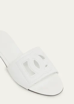 Dolce&GabbanaCutout DG Flat Slide Sandals