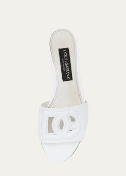 Dolce&GabbanaCutout DG Flat Slide Sandals
