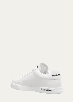 Dolce&GabbanaMen's Portofino Calf Leather Low-Top Sneakers