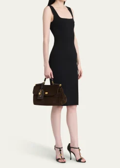 Dolce&GabbanaMy Sicily Suede and Leather Top-Handle Bag