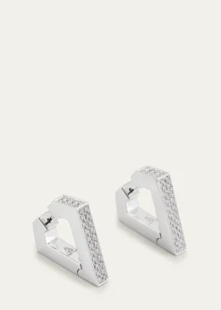Dries Criel18k White Gold Maxi Diamond Brute Diamanti Earrings