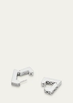 Dries Criel18k White Gold Medium Diamond Brute Diamanti Earrings