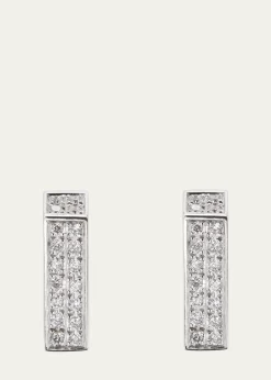 Dries Criel18K White Gold Mini Brute Diamanti Earrings