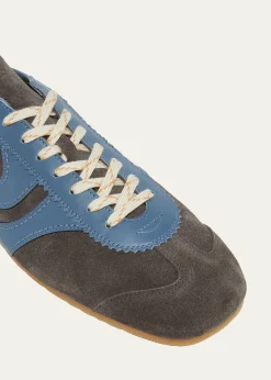 Dries Van NotenMen's Destin Mixed Leather Retro Sneakers