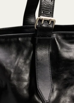 Dries Van NotenMen's Leather Messenger Bag with Shoulder Strap