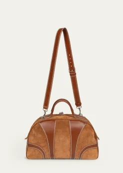 Dries Van NotenMen's Suede and Leather Duffel Crossbody Bag
