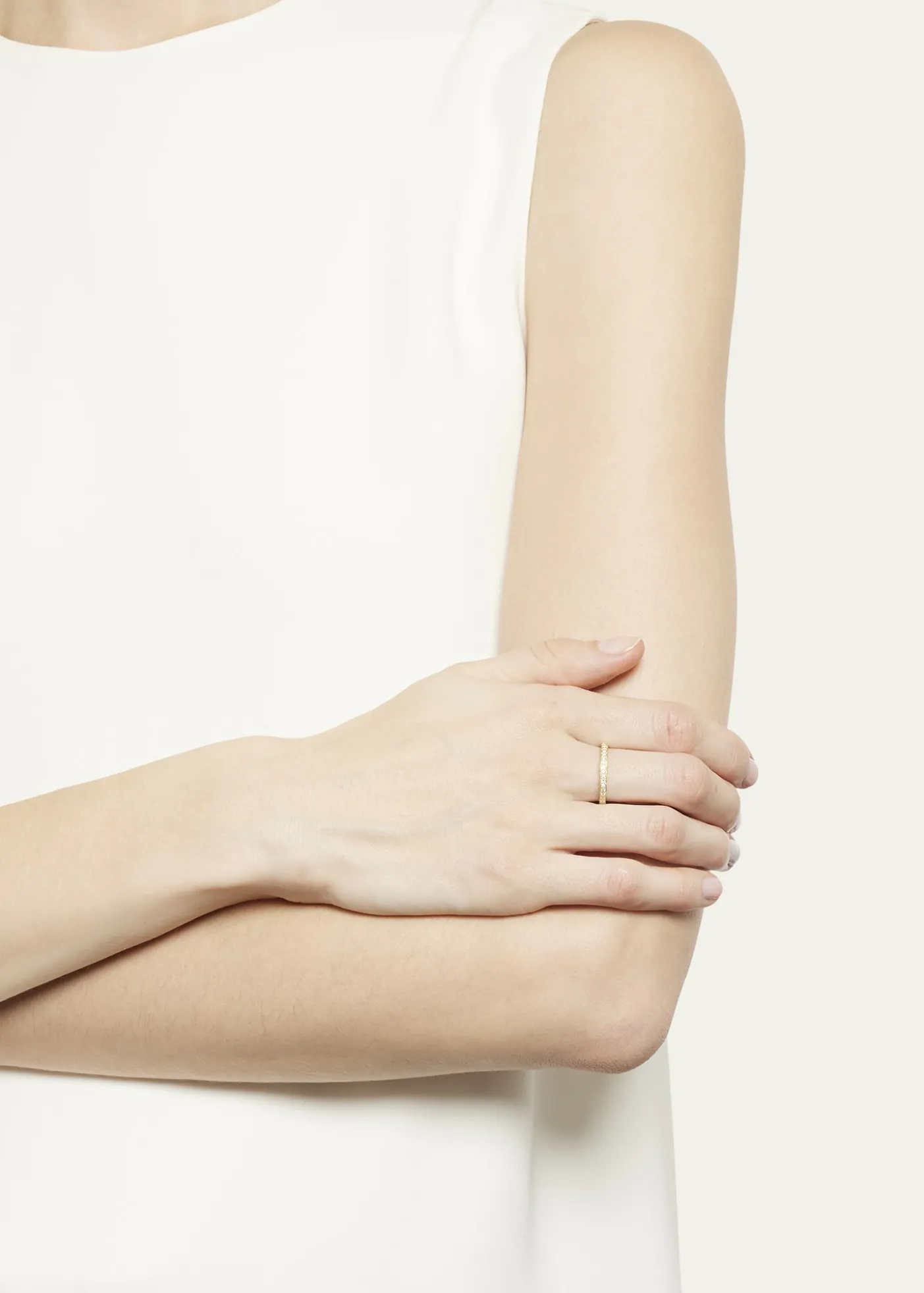 ElhanatiPaloma Moon Ring in 18K Solid Yellow Gold with Top Wesselton VVS Diamonds