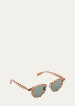 EyevanMen's 566 Round Acetate Sunglasses