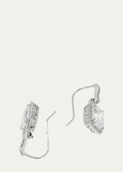 Fantasia by DeSerio3.5ct Asscher Cut Cubic Zirconia Earrings
