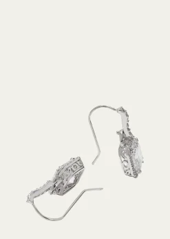 Fantasia by DeSerio3.5ct Asscher Cut Cubic Zirconia Earrings