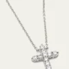 Fantasia by DeSerioCZ Cross Pendant Necklace