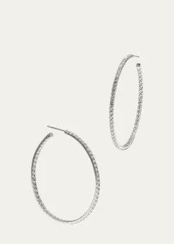 Fantasia by DeSerio18K Gold-Plated Sterling Silver Cubic Zirconia Hoop Earrings